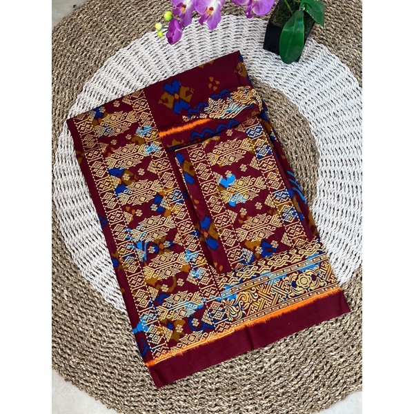 Set couple endek bordir dengan bahan katun halus   super mewah.