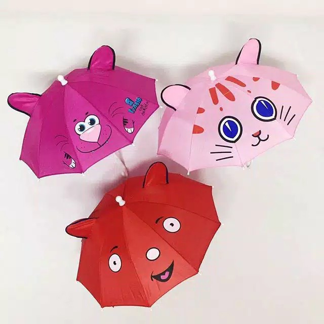 PAYUNG ANAK KARAKTER KUCING LUCU KOREA PEREMPUAN UMBRELLA KIDS LAKI LAKI  MOTIF UNIK IMPORT  A2