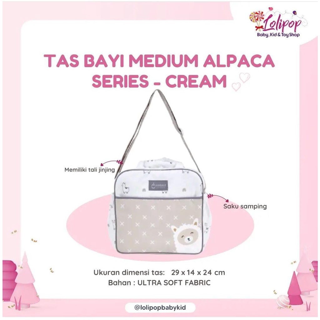 Omiland Tas Bayi Medium Saku Print Alpaca Series