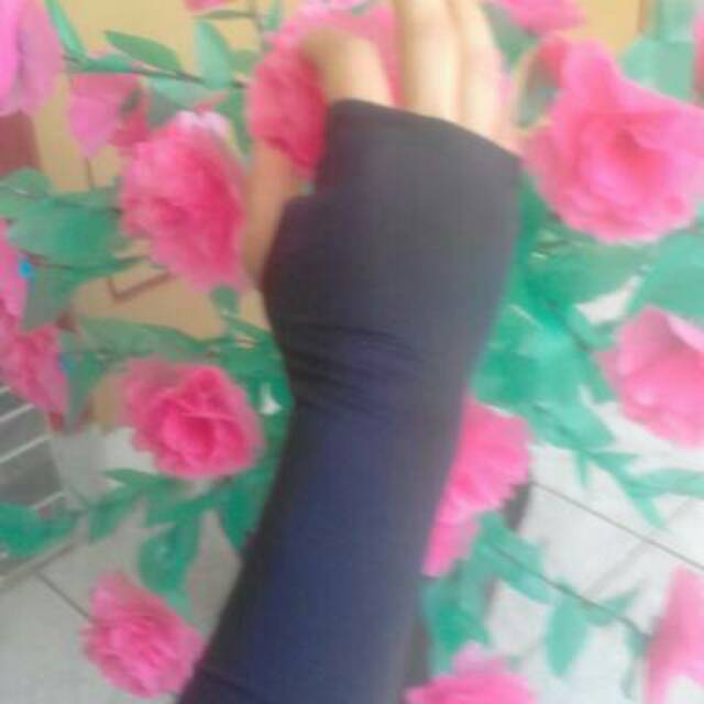 Handsock Fringerles Jempol Polos /Handsok Fingerless Muslimah /Handsock Syar'i/Syari