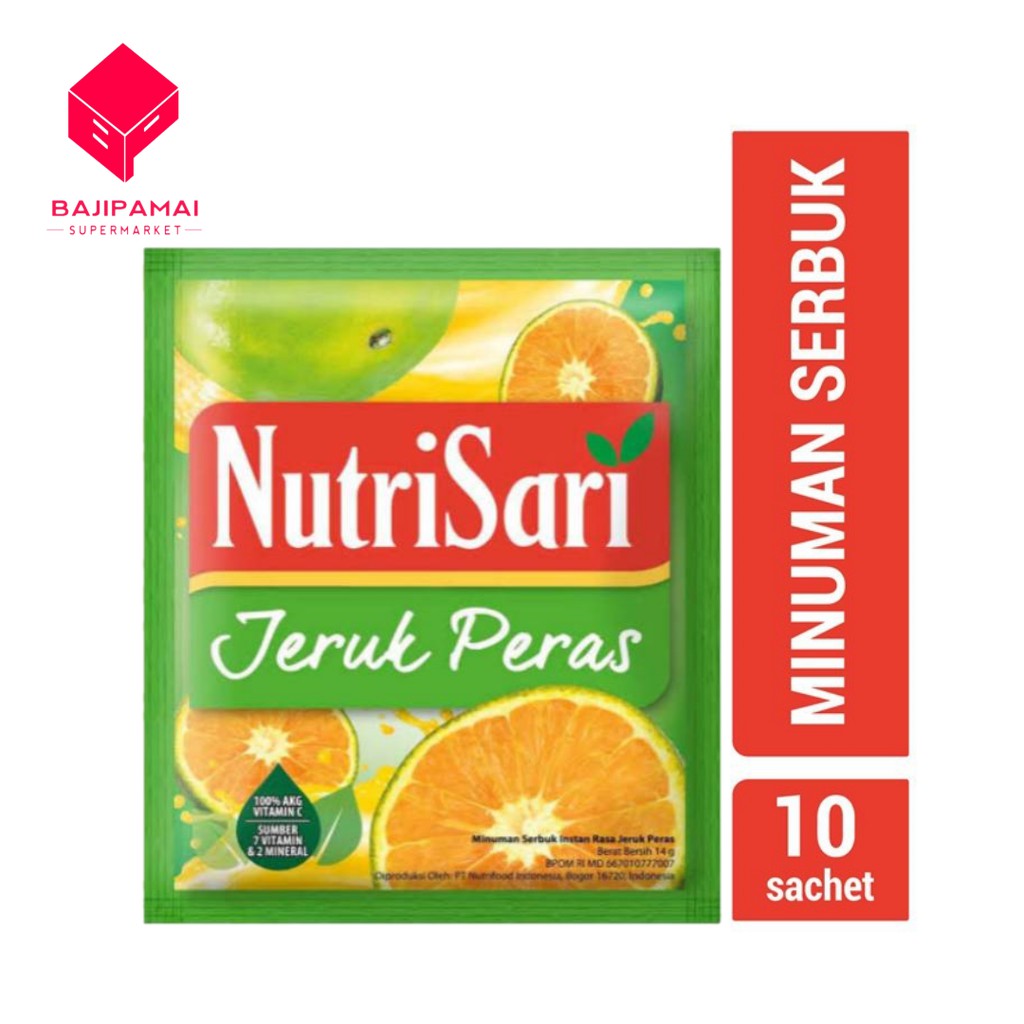 

NUTRISARI JERUK PERAS ISI 10 SACHET @ 14GR