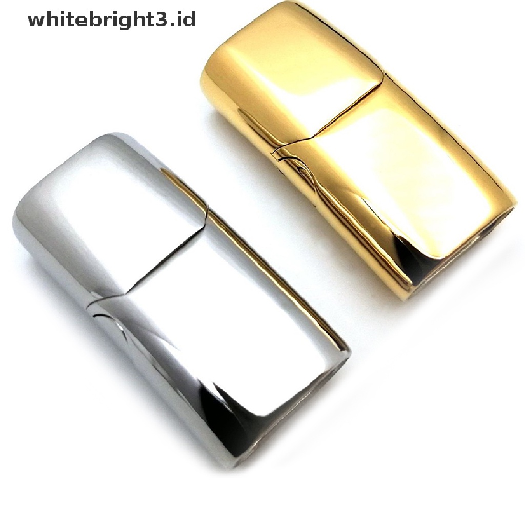 (whitebright3.id) Gesper Magnetik Bahan Stainless Steel Untuk Gelang Kulit DIY