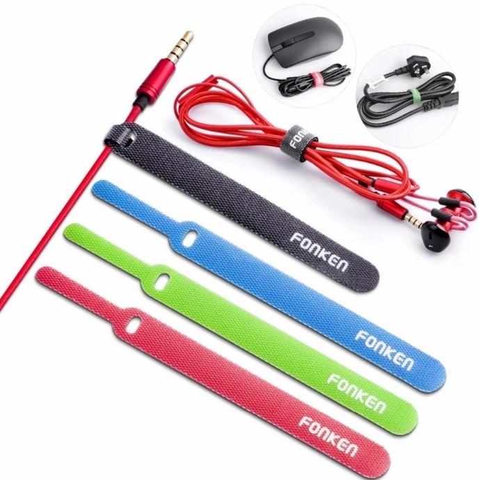 

] Velcro Fonken Pengikat Kabel Strap Penjepit Penggulung Cable Binder