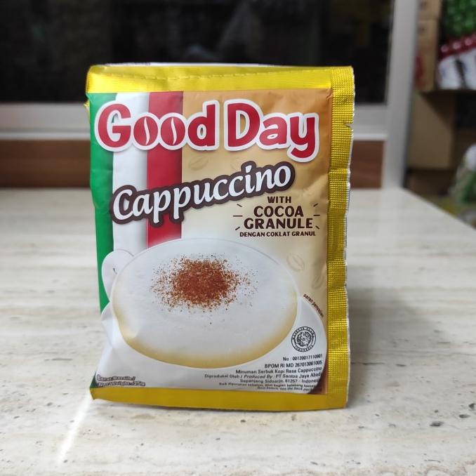 

Cuci Gudang Awal Tahun Kopi Good Day Cappuccino 25 gram (1 renceng isi 10 pcs) Cuci Gudang Awal Tahun