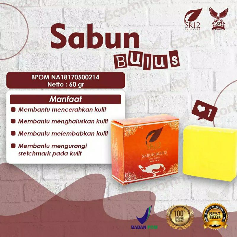 SABUN BULUS SR12 SABUN JERAWAT SABUN MINYAKBULUS / SABUN PEMUTIH WAJAH / SABUN BULUS BPOM SABUN SR12