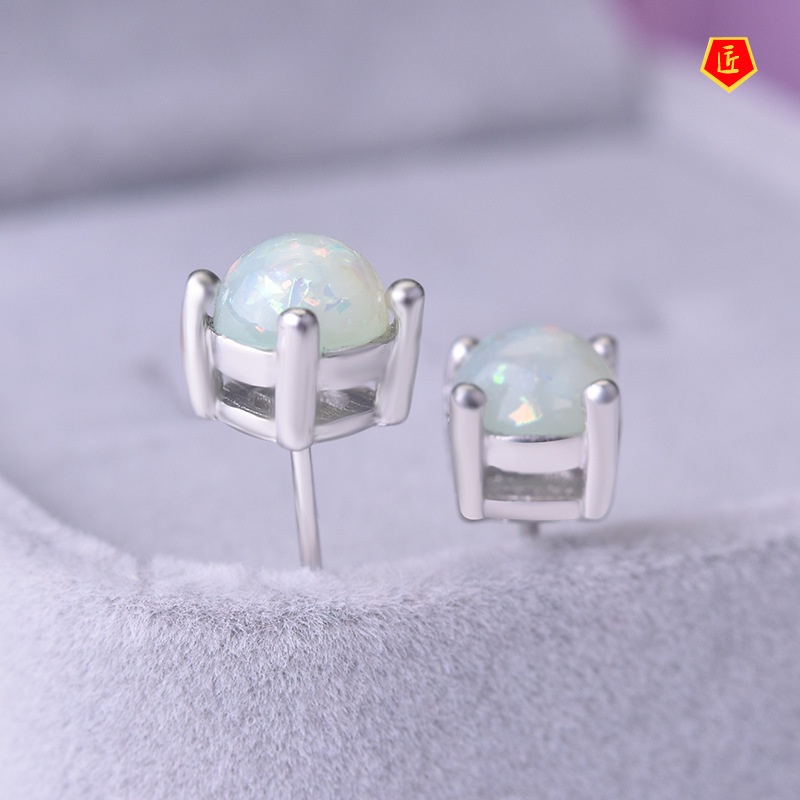 [Ready Stock]Simple Color Opal Earrings