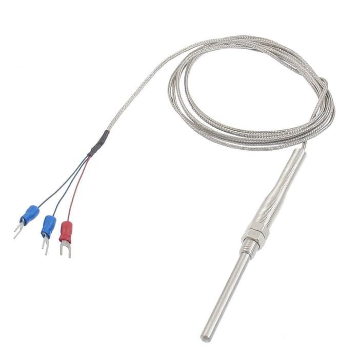 PT100 Temperature Probe Sensor Thermocouple PT-100 5mm x 50mm 0-400C 1m