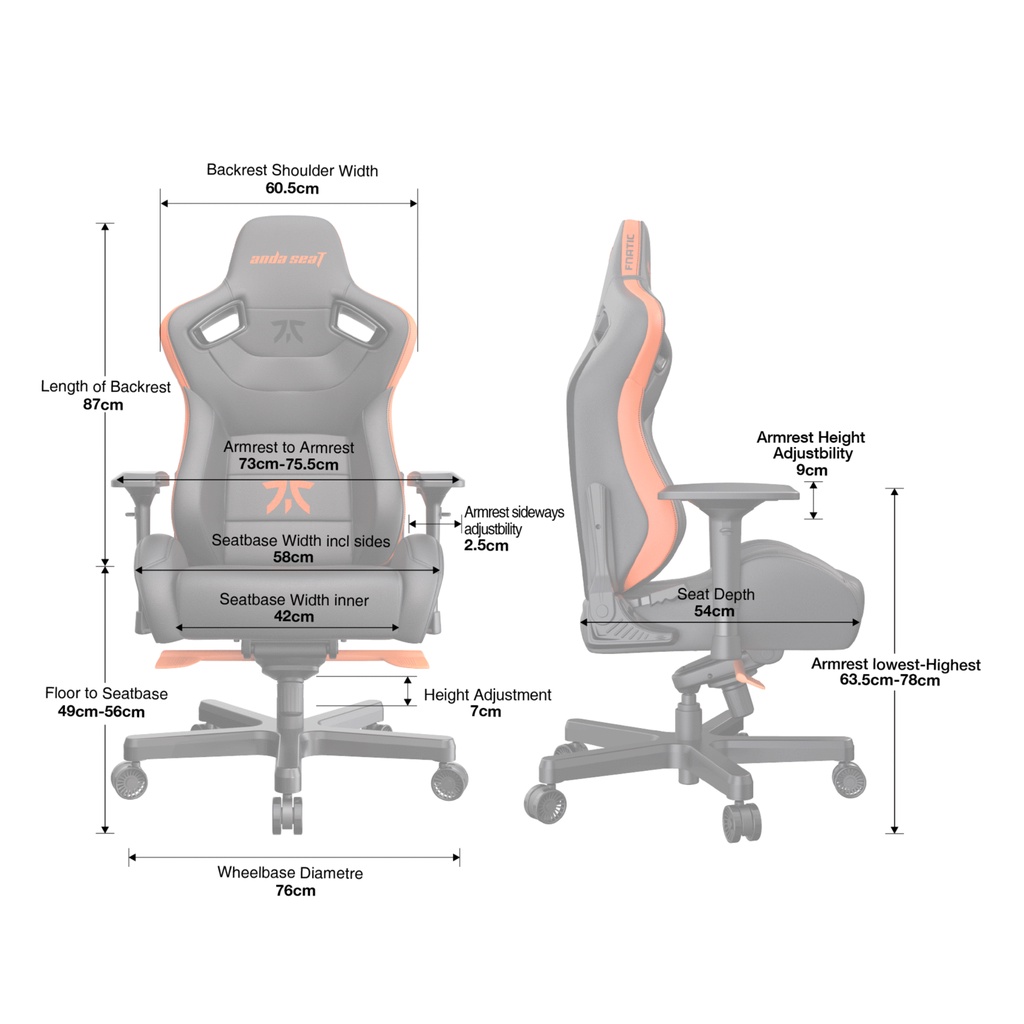 AndaSeat Fnatic Edition Gaming Chair / Kursi Gaming