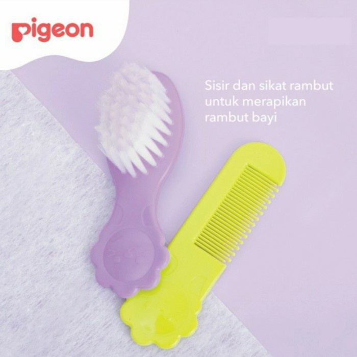 Sisir Bayi PIGEON Comb &amp; Brush Ultra Soft | Sisir &amp; Sikat Rambut Bayi