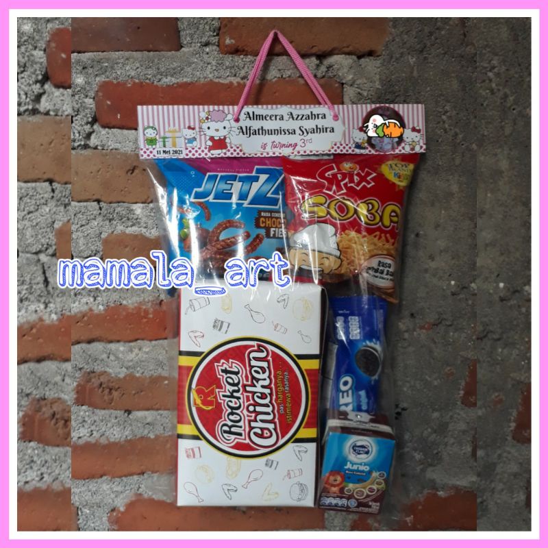 TAS PLASTIK SNACK ULTAH TABEL SNACK ULANG TAHUN BABY SHARK KEROPI KEROPPI KODOK IJO