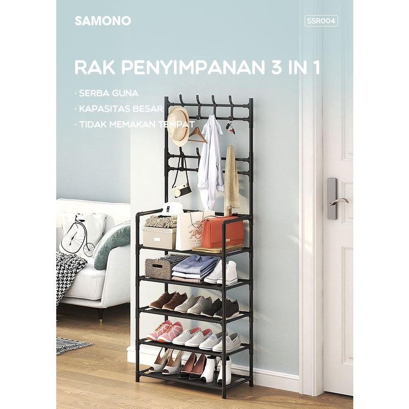 Samono SSR004 Shoe Rack Rak Sepatu Anti Karat Serbaguna Multifungsi