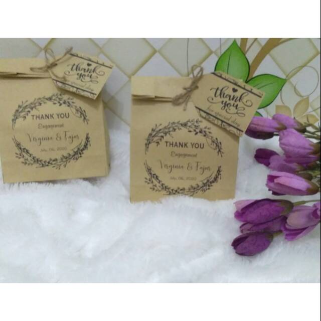 

Paper bag rustic souvenir/Wedding/Ultah/Hajatan/Custom