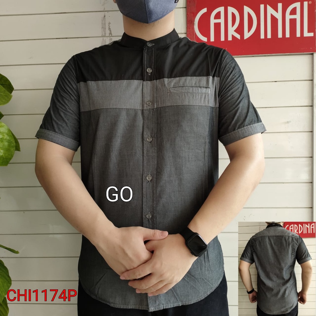 gof TJR CARDINAL KEMEJA KOKO PRIA LENGAN PENDEK FORMAL Baju Cowok 100% Original