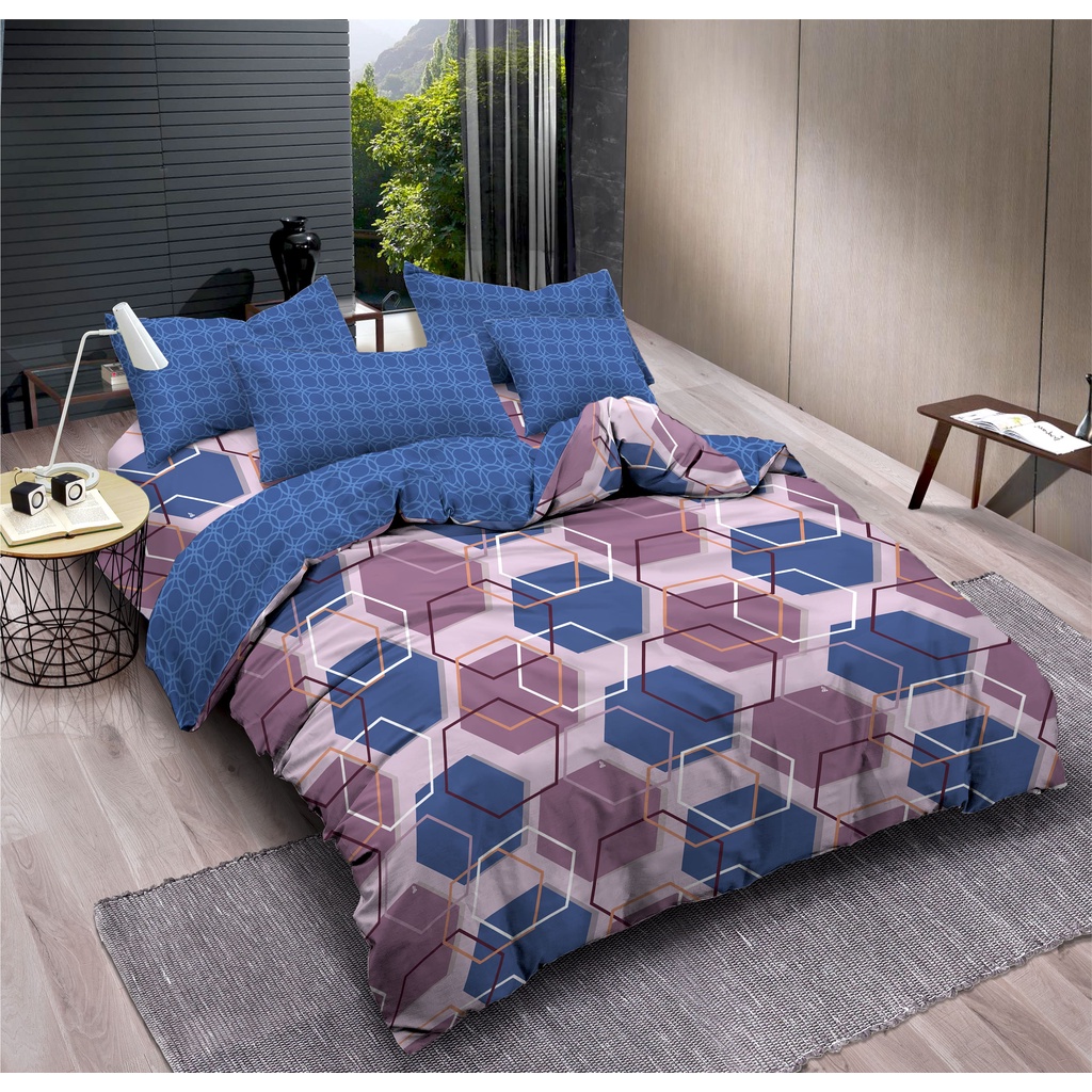 Vallery Quincy - Bed Cover Set King 180x200 Tinggi 30 Fitted - Russel