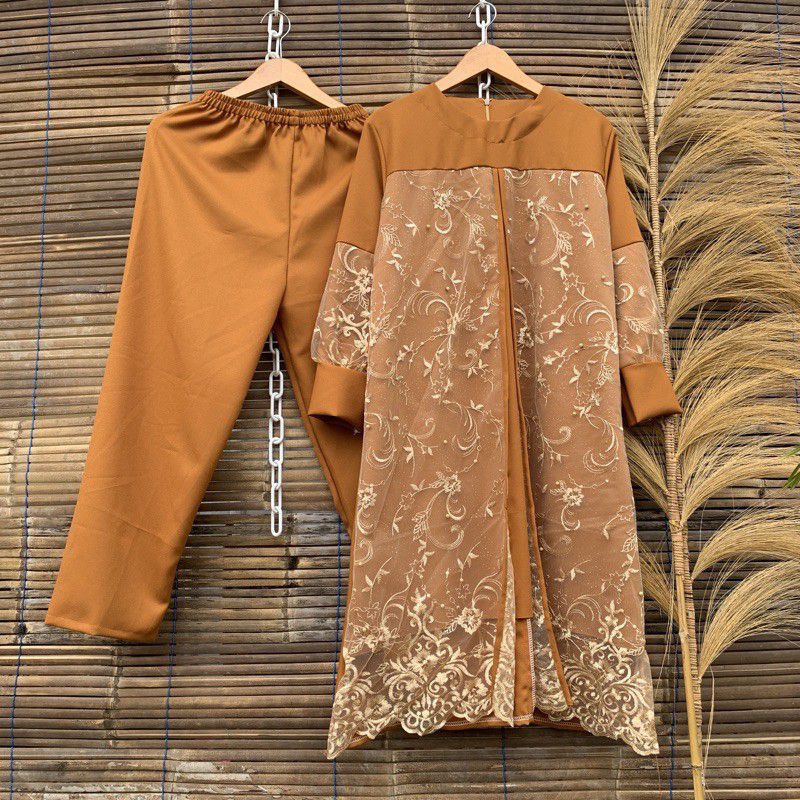 Setelan celana brukat // ayudia set // setcel brukat