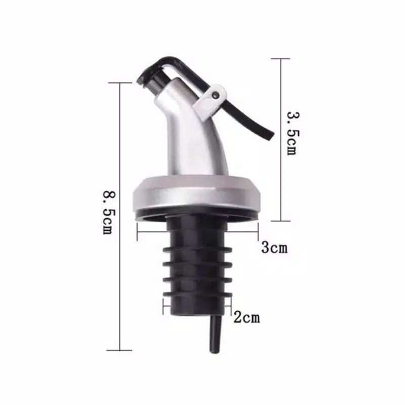 BOTTLE POURER WITH STOPPER | TUTUP BOTOL SYRUP - MINYAK - WINE - KECAP