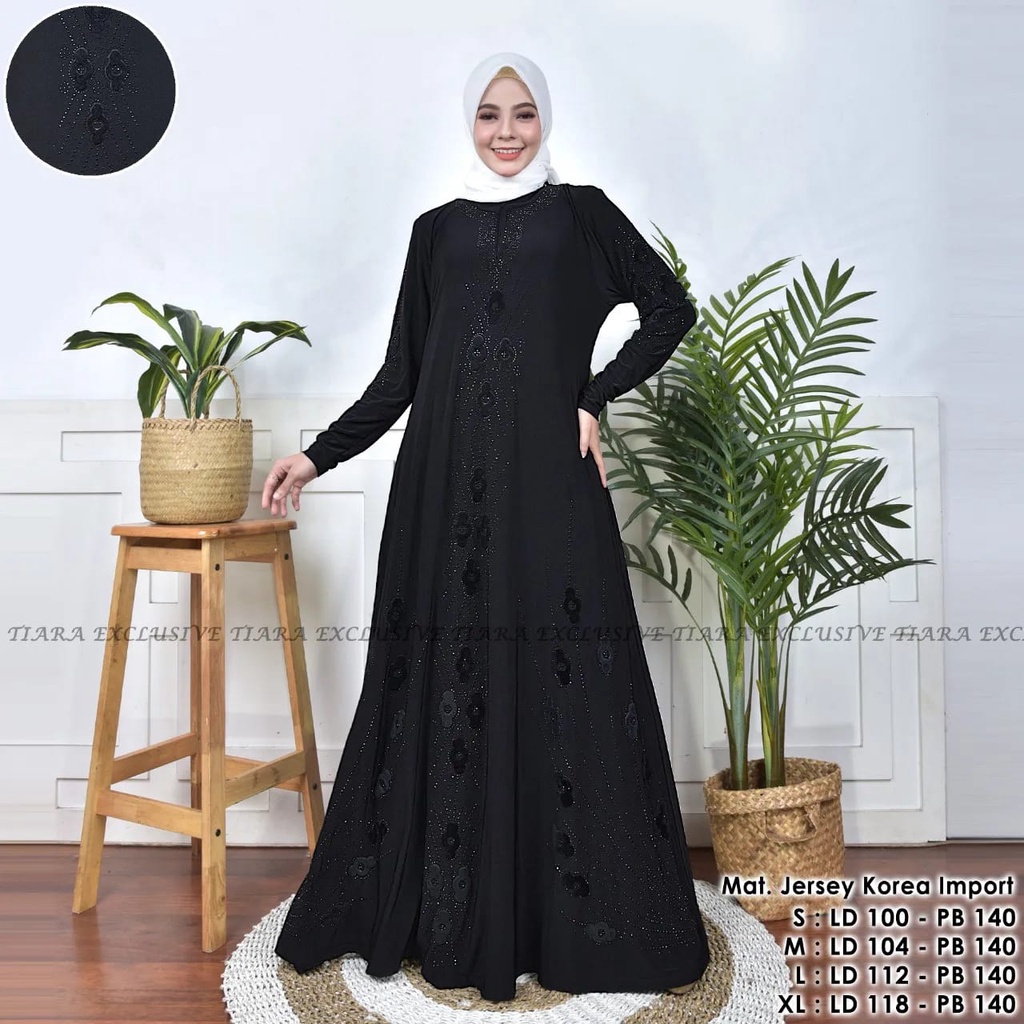 Ready Gamis Hitam Jersey Korea Premium//Baju Muslim Terbaru//Dress Wanita muslim/gamis Hitam Termurah/pakaian wanita/baju muslim/gamis/terbaru/termurah