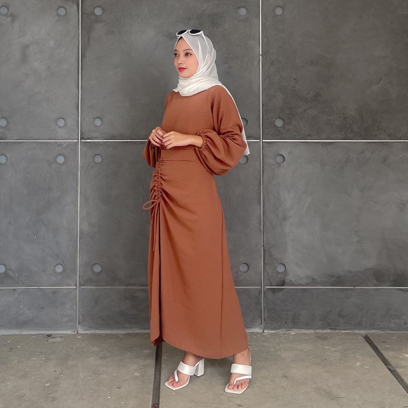 IL - ONE SET NADIA | SET WANITA ROK SERUT &amp; BLOUSE LENGAN BALON FASHION MUSLIM WANITA