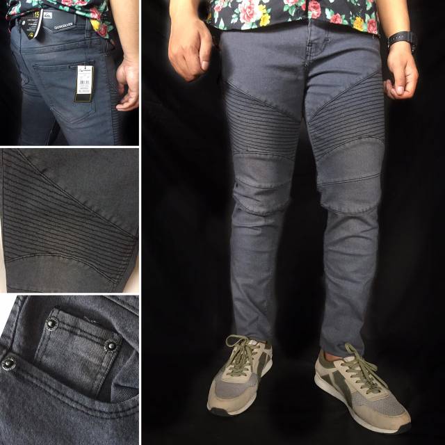 Celana Jeans Bikers Panjang Distro Slimfit Pensil Bahan Stretch Size 28-34