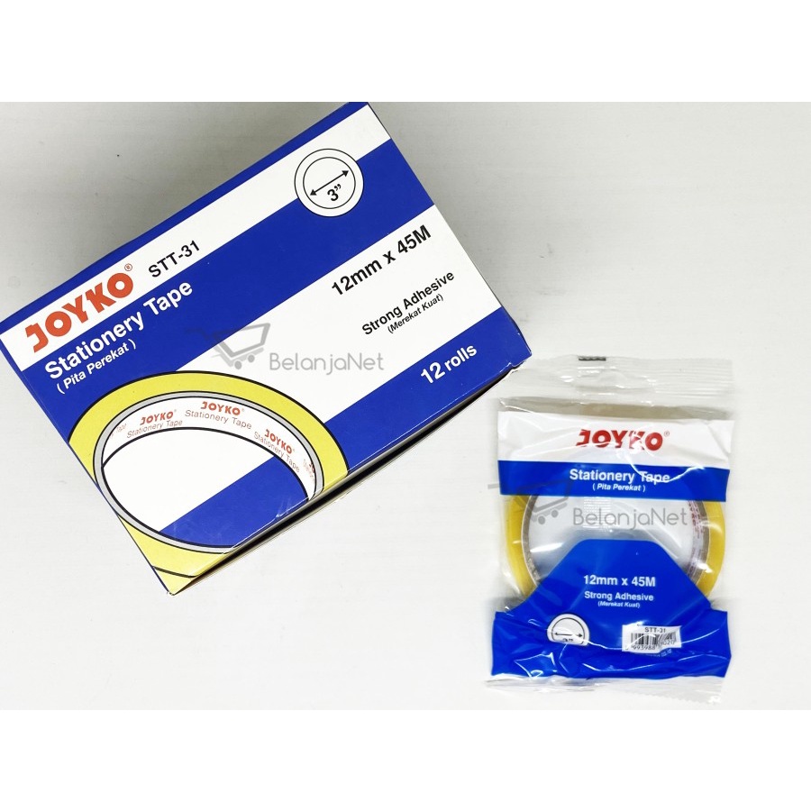 

Isolasi | Selotip | Solatip Joyko Tape STT-31 1/2 inch = 12 mm