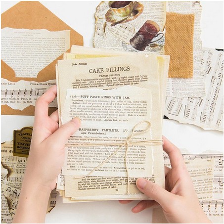 

Vintage Scrapbook Paper Sheet - Various Book Page (57 sheets) Limited