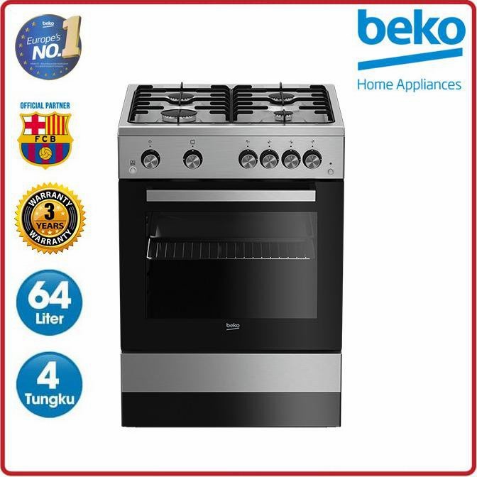 Freestanding gas cooker BEKO FSGT62111GXL Kompor Oven FSGT 62111 GXL