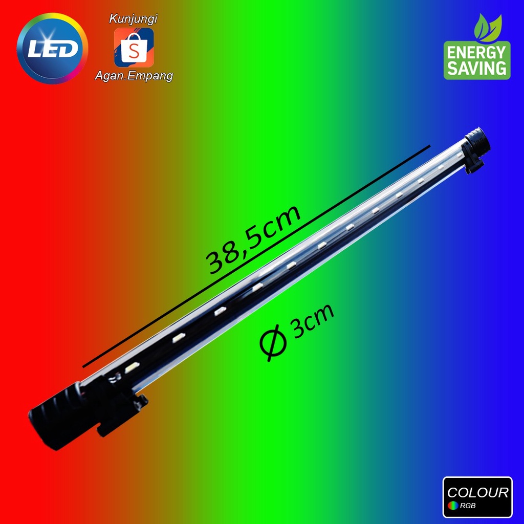 LAMPU LED AQUARIUM 40CM WARNA MERAH HIJAU BIRU MODEL CELUP / LAMPU AKUARIUM / LAMPU AQUASCAPE / LAMP