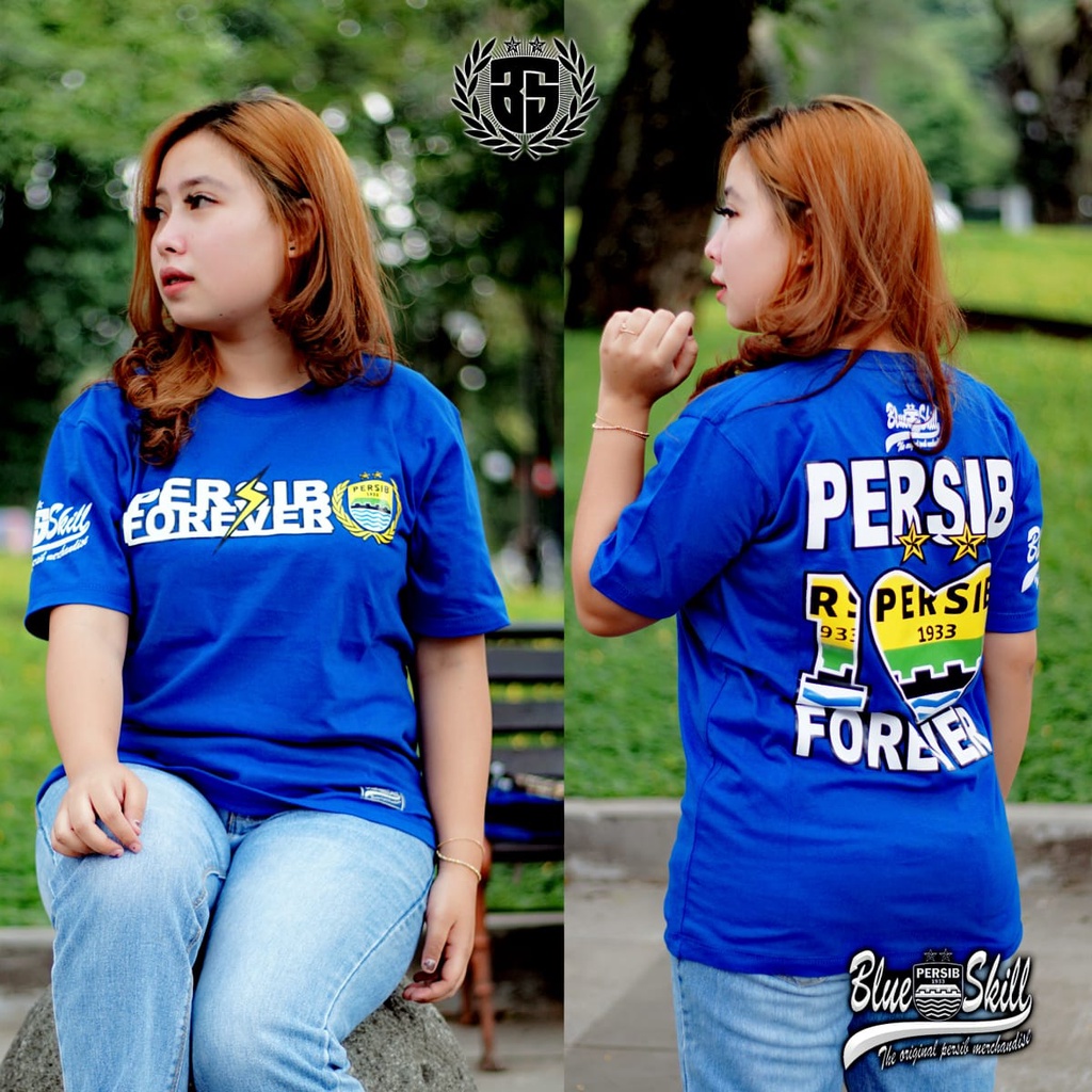 Kaos persib pendek / kaos persib forever / kaos persib i love forever / kaos persib untuk pria dan wanita / kaos originalblueskill