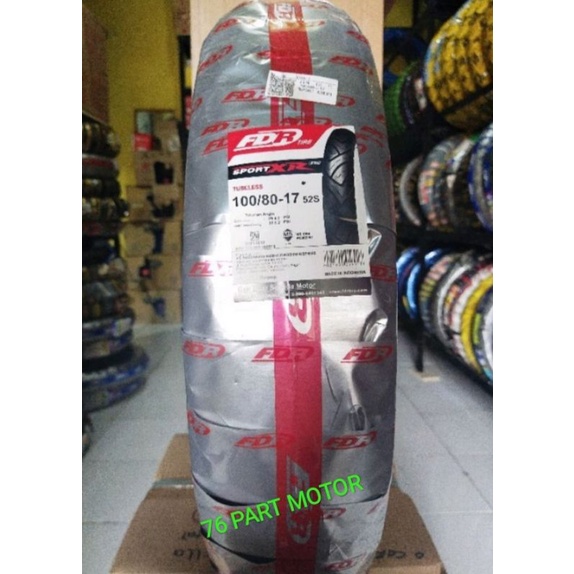 Ban tubeless fdr sport xr 100/80 17 free pentil