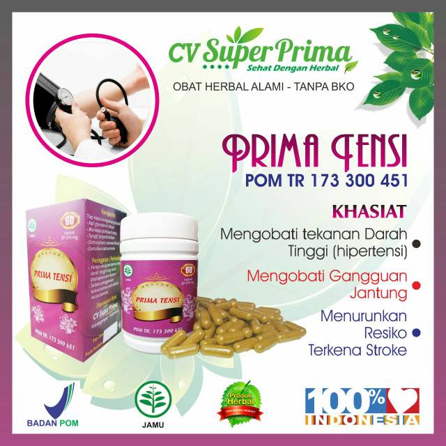 

Herbal tensi (prima tensi) herbal darah tinggi obat tensi