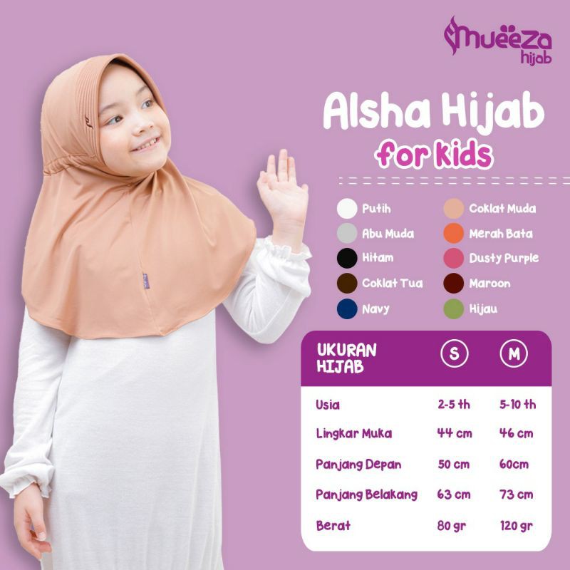 Jilbab Mueeza Hijab - Hijab Bilqis Kids Remaja Dewasa - Kerudung Anak Syari - Premium Spandex Jersey-6