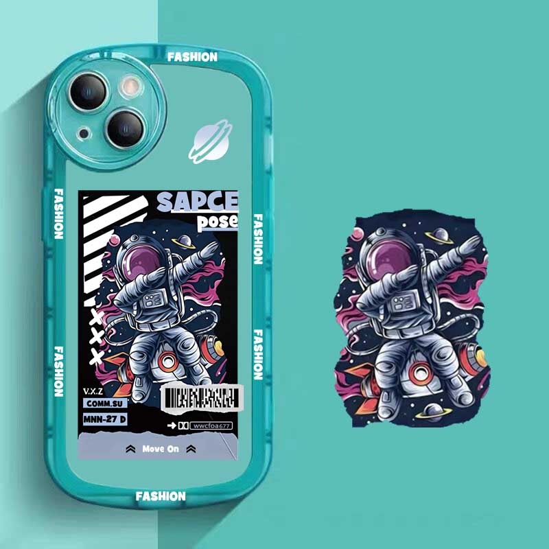 Soft Case Silikon Motif Astronot Untuk Samsung A13 A02S A03 A03S A23 A30S A11 A12 A51 A30 A50 A52 A20S A10S M11 M12 J4 Plus J7 Prime