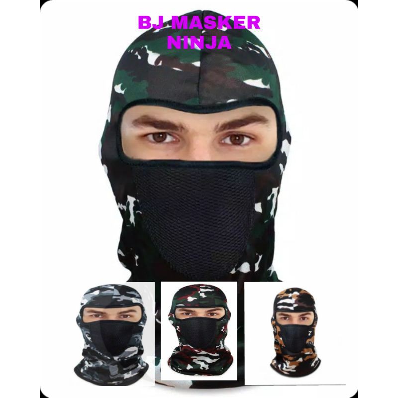 Masker Ninja Army/loreng/bj masker