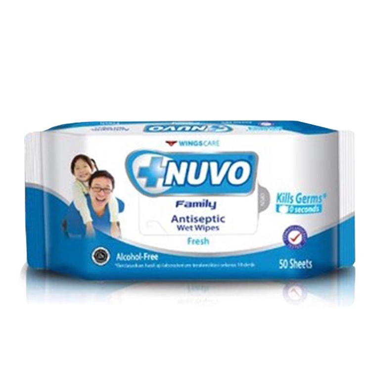 Nuvo Wet Wipes Biru 50's