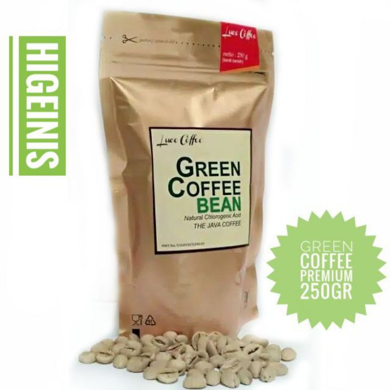 

Luce Coffee, Green Coffee Bean Premium Gold 250gr, Biji Kopi Hijau premium Gold - Luce Coffee