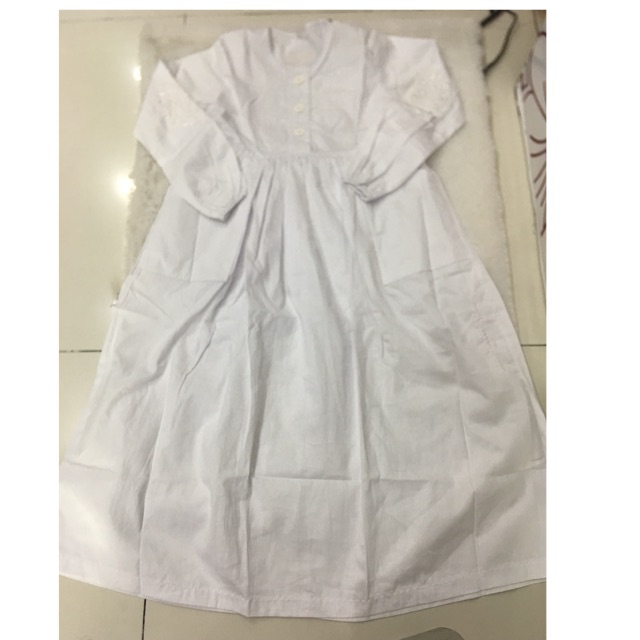 Gamis Dannis Anak Putih Size 6