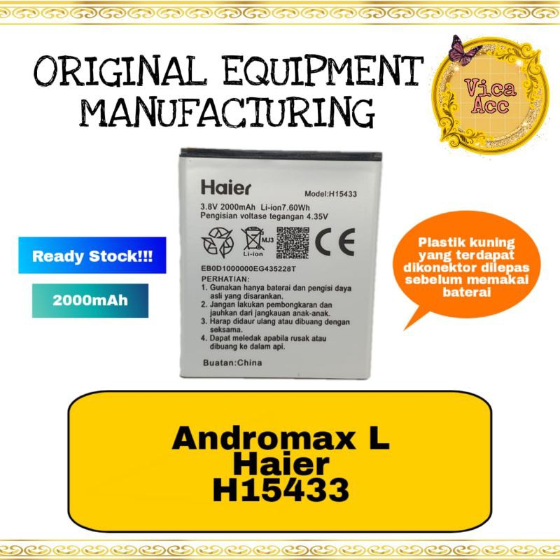 Baterai battery batre smartfren andromax L haier H15433