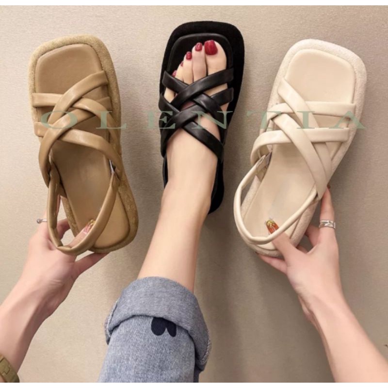 Sandal Wanita Sandal flatporm spon ringan DN 13