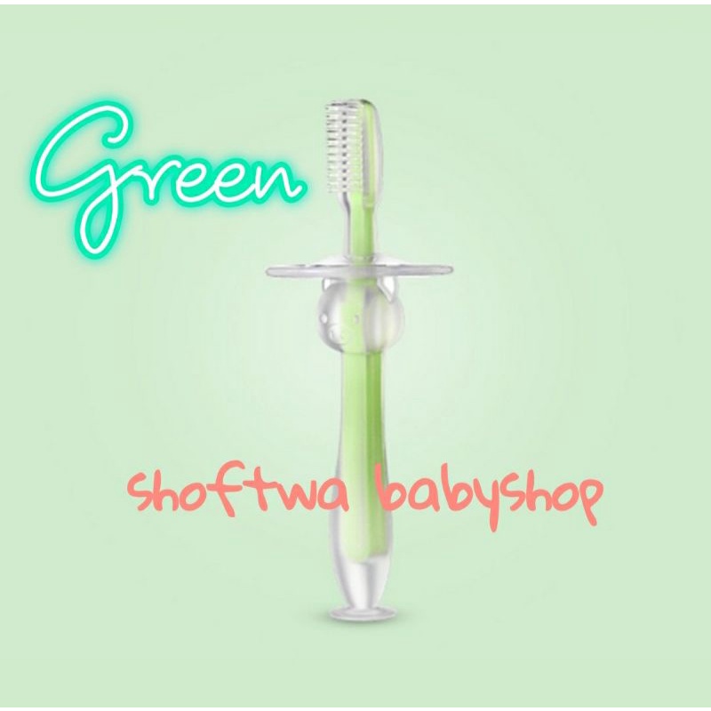 sikat gigi gagang silikon bayi || baby silicone tooth brush