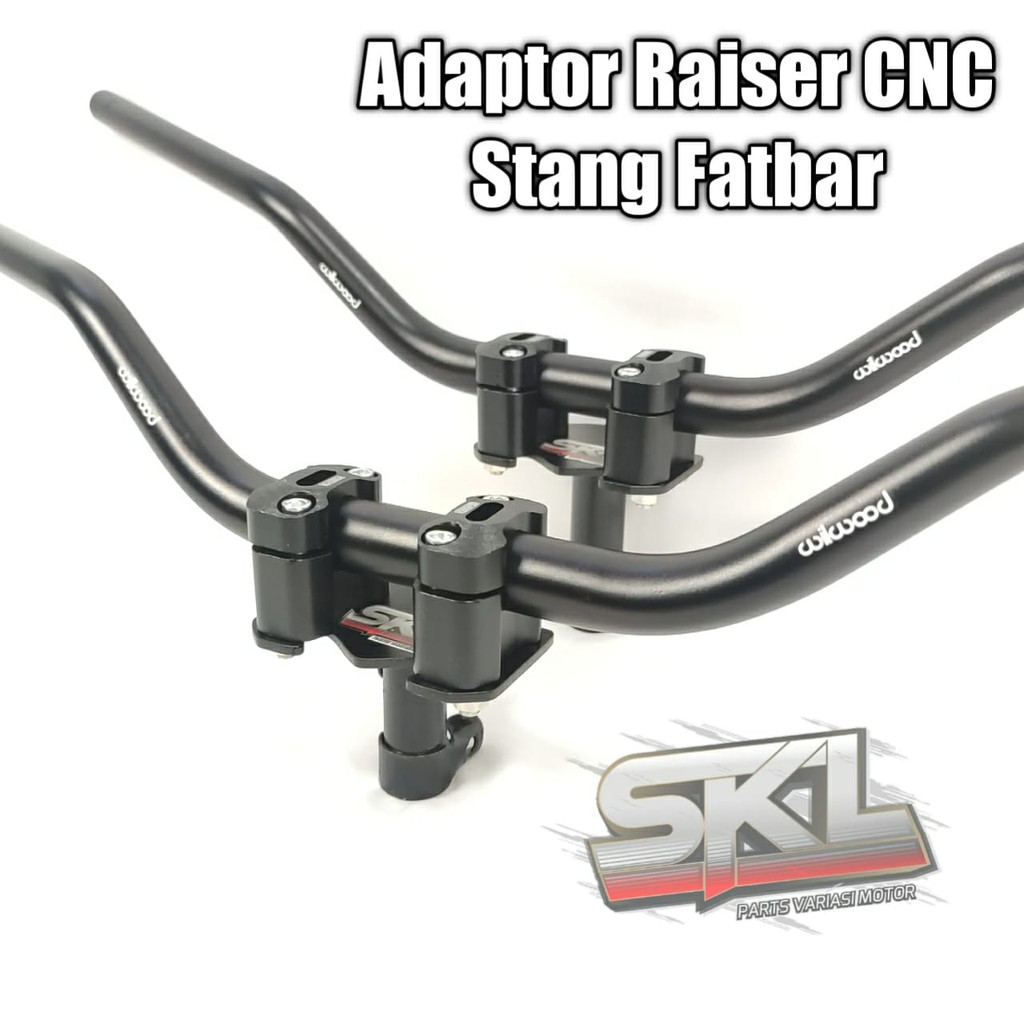 Paket Stang Fatbar Plus Dudukan Stang Cnc Racing Road Race Universal Motor Honda Yamaha Suzuki