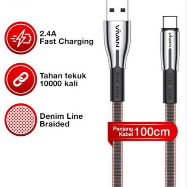 KABEL DATA VIVAN TYPE C