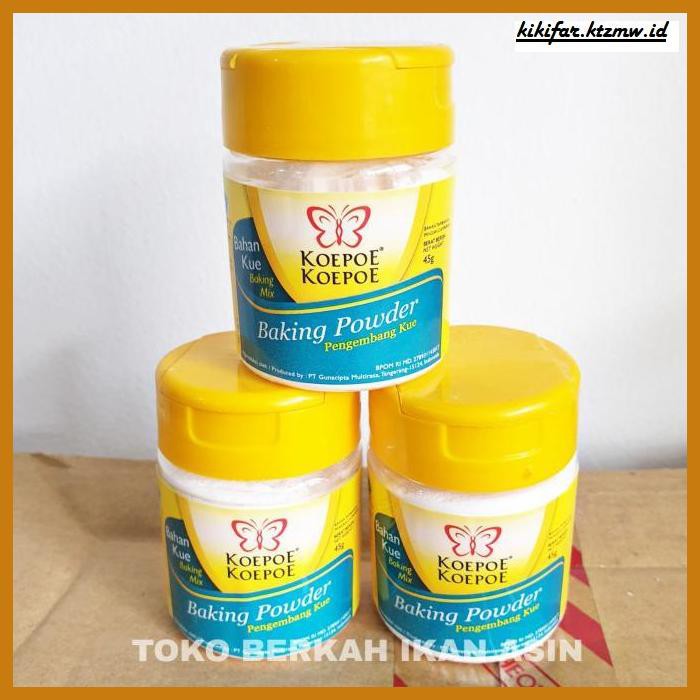 

Redwop-Gnikab- Baking Powder Koepoe Koepoe Brand 45Gr / Soda Kue -Hallall.