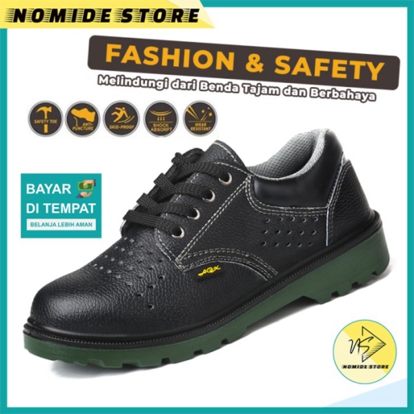 Sepatu Size Murah Sepatu AOX Anti Proyek Shoes SPTB-42 39-43 - Unik Kulit Pria Slip Safety