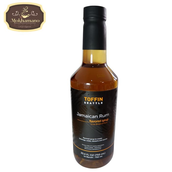 Toffin Syrup Jamaican Rum 750 mL Cafe Coffee Original Syrup Shopee