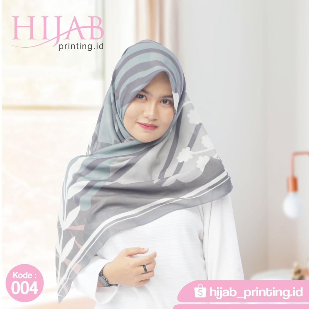 Hijab Voal Printing (Kode:004) CUSTOM NAMA/LOGO/BRAND