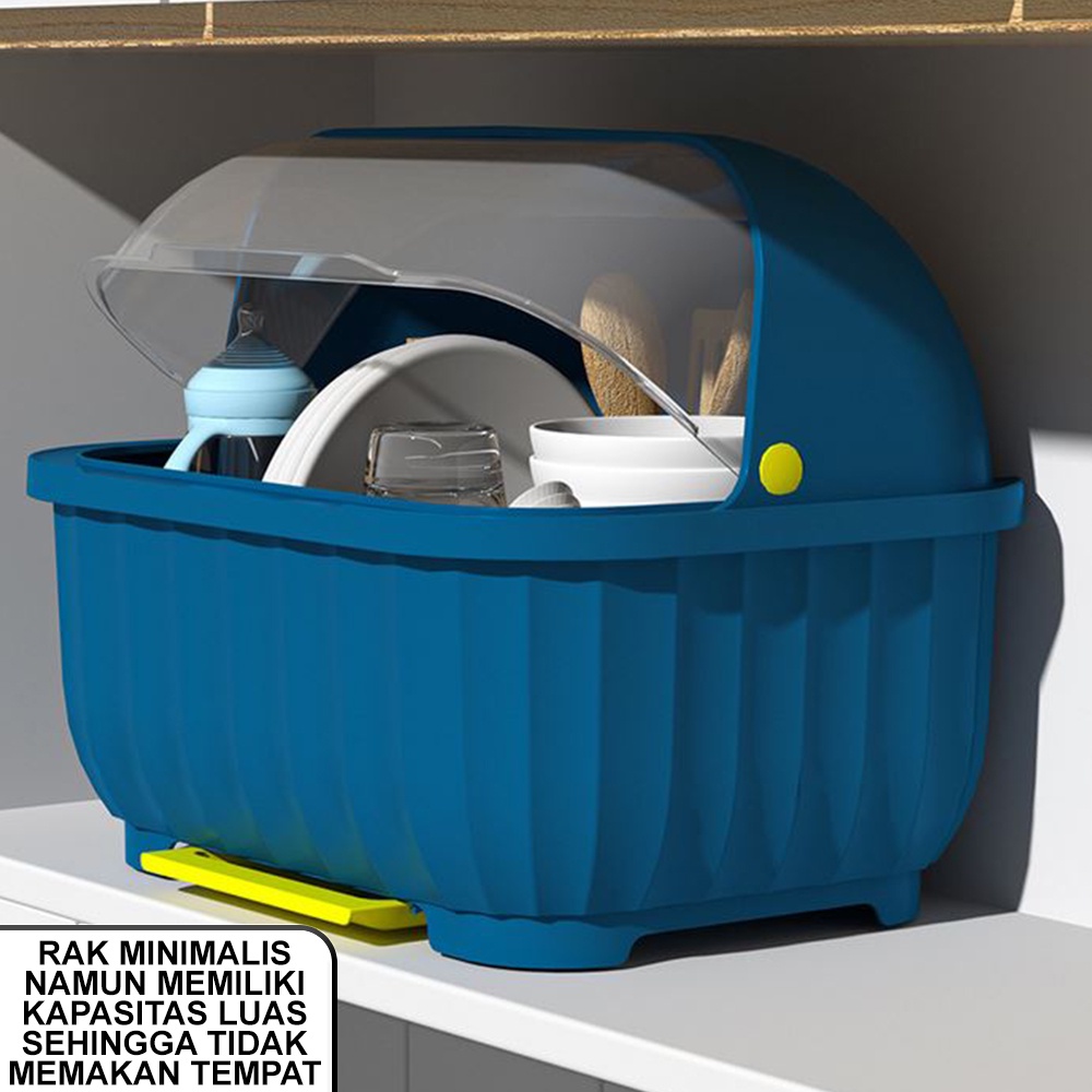 Rak Pengering Piring Dapur Plastik Tempat Penyimpanan Alat Makan RD027S