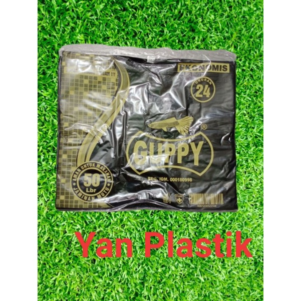 [HDPE] Guppy ekonomis hitam isi 50 lembar