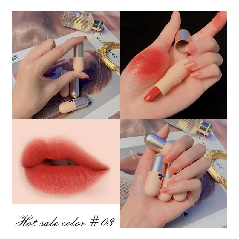 Medan Termurah capsule mini Velvet matte tahan lama waterproof lipstik saniye lipstick bibir