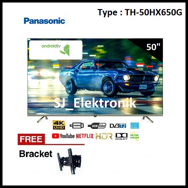 (KHUSUS LUAR KOTA) Free Braket LED TV Panasonic 50 Inch TH-50HX650G / 50HX650 Android TV 9.0