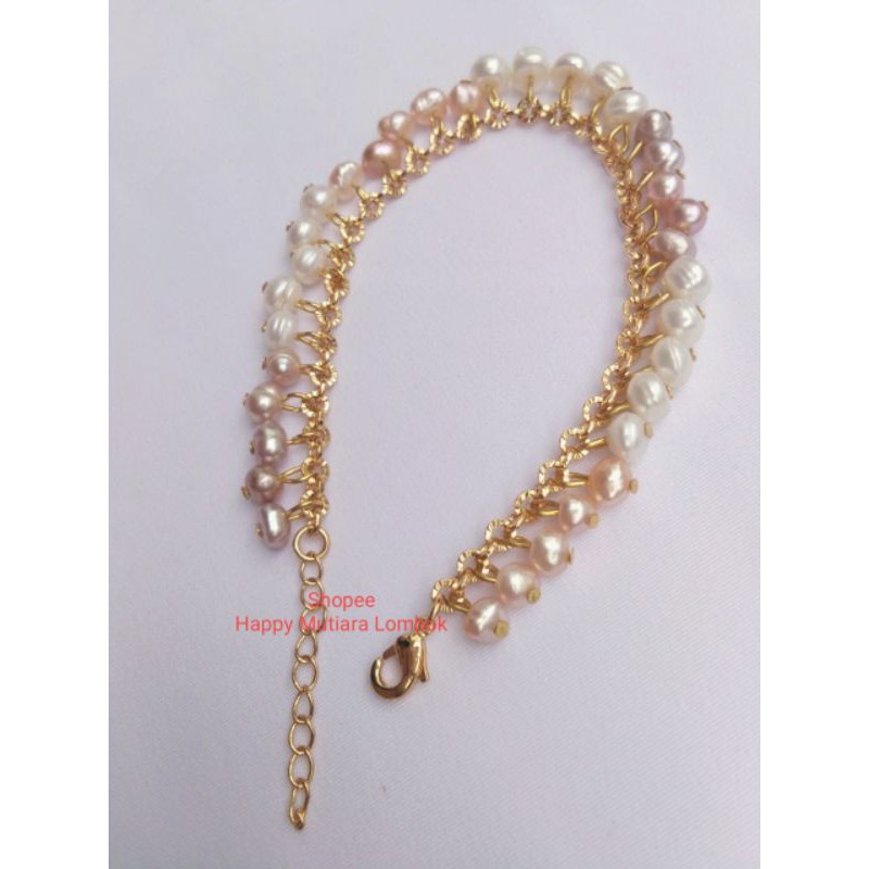 Happy Mutiara Lombok ~ Gelang Mutiara Kecil Mutiara Asli Air Tawar Lombok